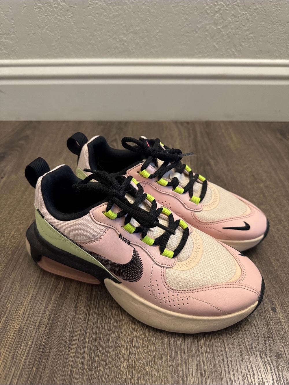 Nike Pink, Black & Lime Athletic Sneakers